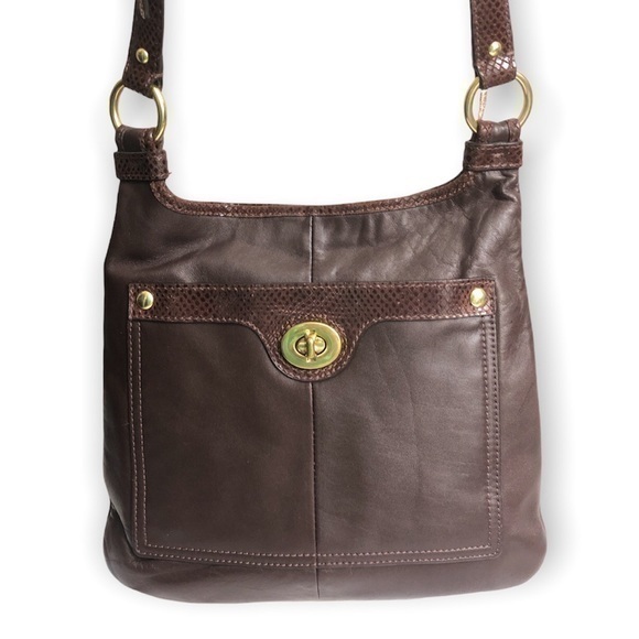 Coach brown leather messenger bag - Picture 1 of 11